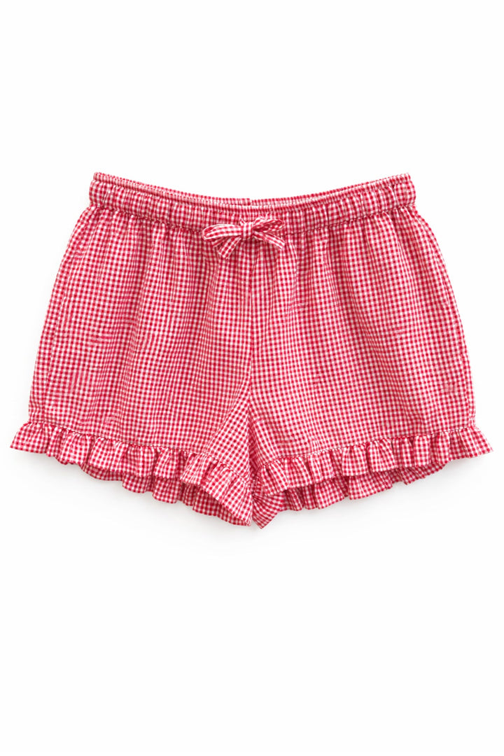 KatieJNYC Annabelle Gingham Ruffle Short