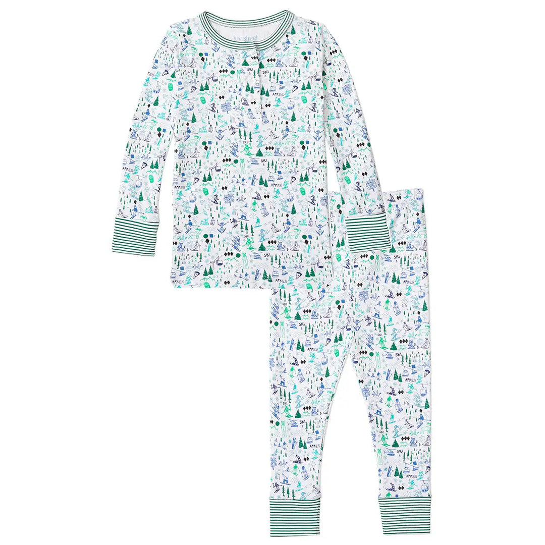 Skipper Kids Apres Ski Henley Pajamas - Alpine Multi Skipper & Scout 