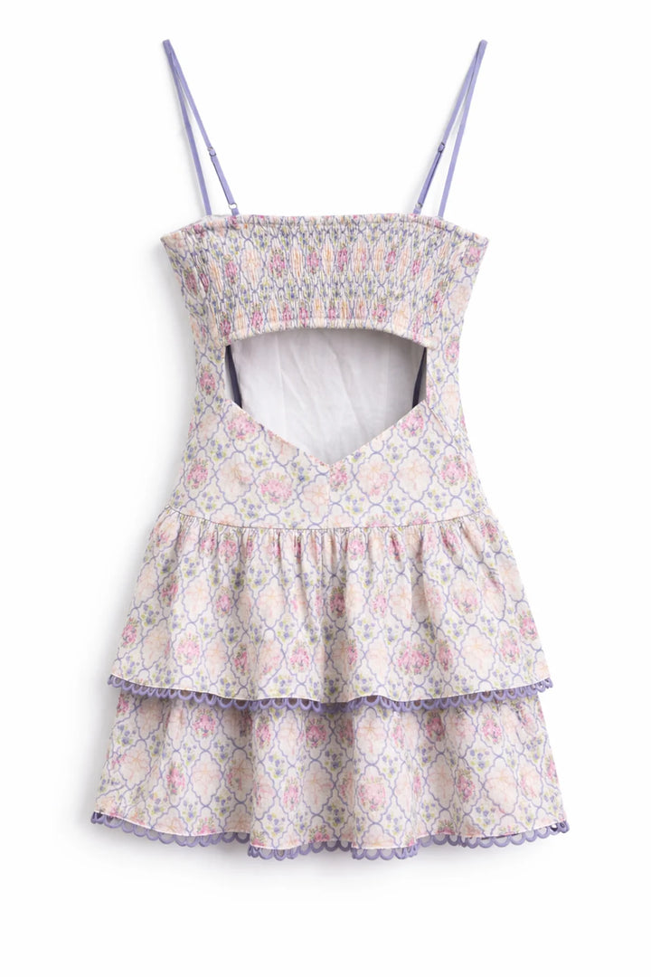 KatiejNYC Carol Tiered Mini Dress- Floral Bouquet
