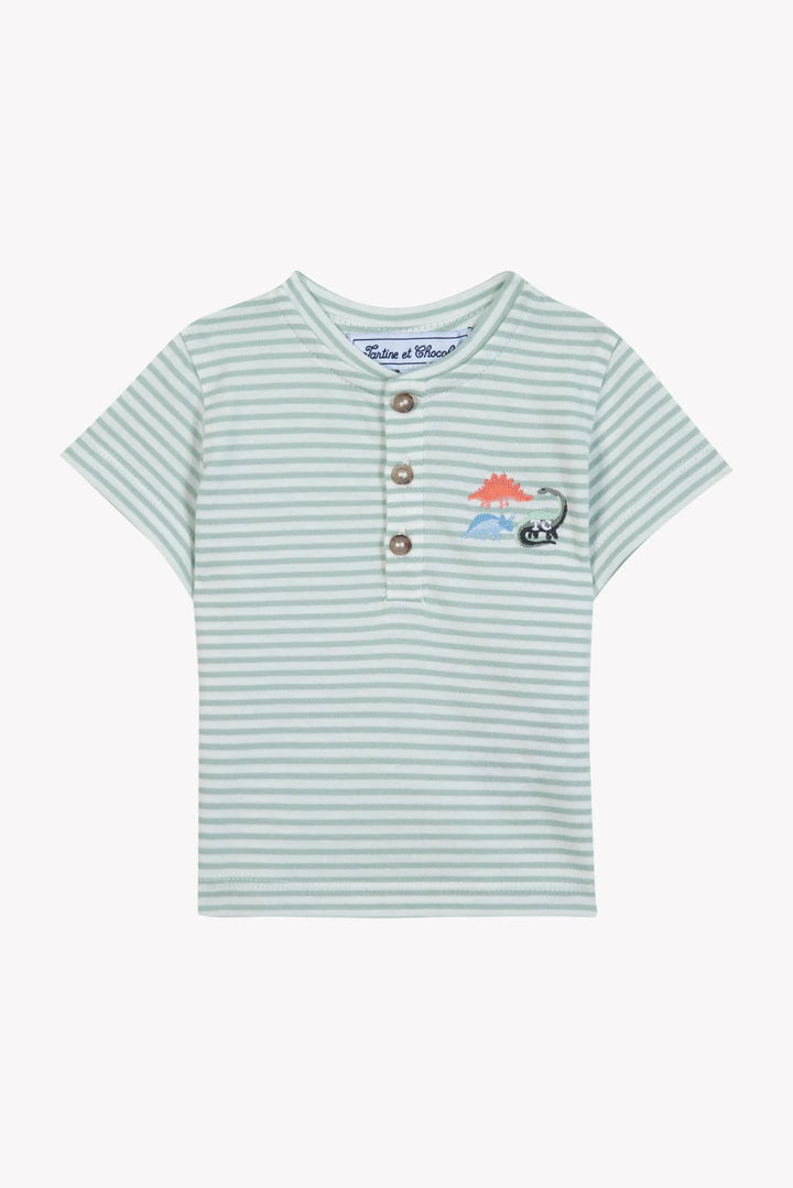 Tartine et Chocolat Striped Dino Tee