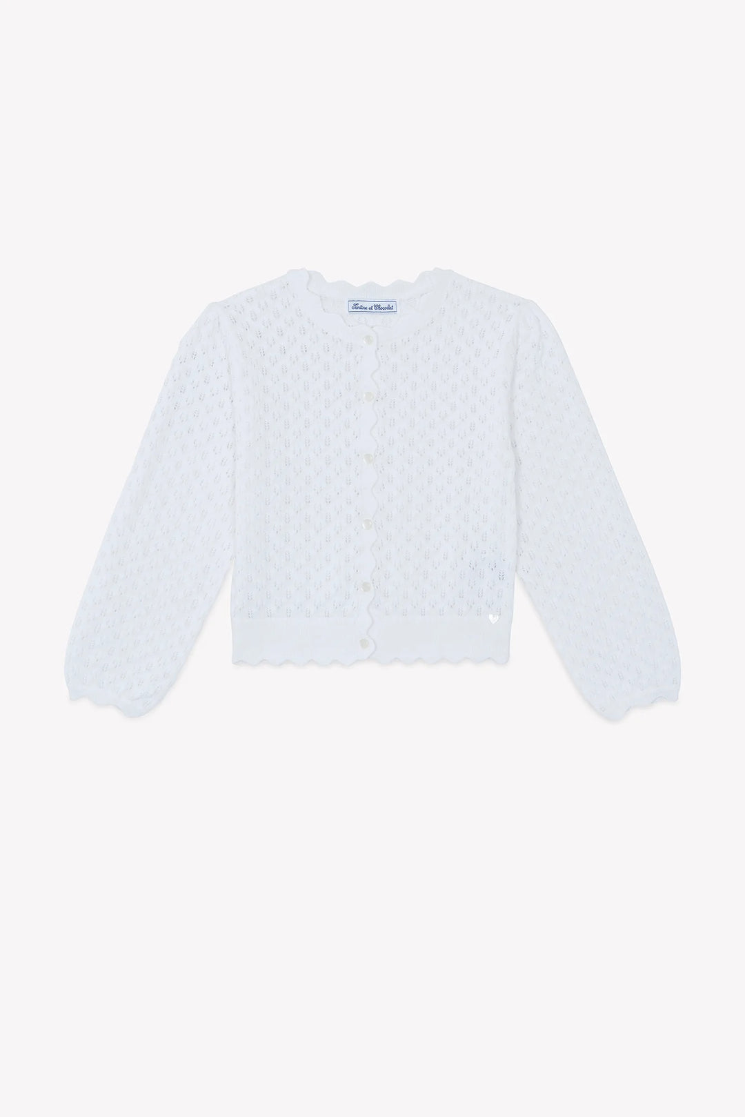 Tartine et Chocolat Openwork Cardigan