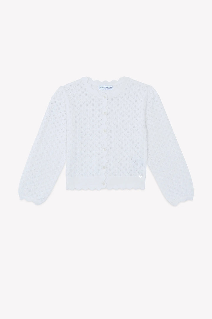 Tartine et Chocolat Openwork Cardigan
