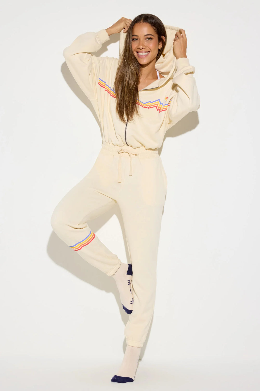 Spiritual Gangster Cali Stripe Apres Jumpsuit