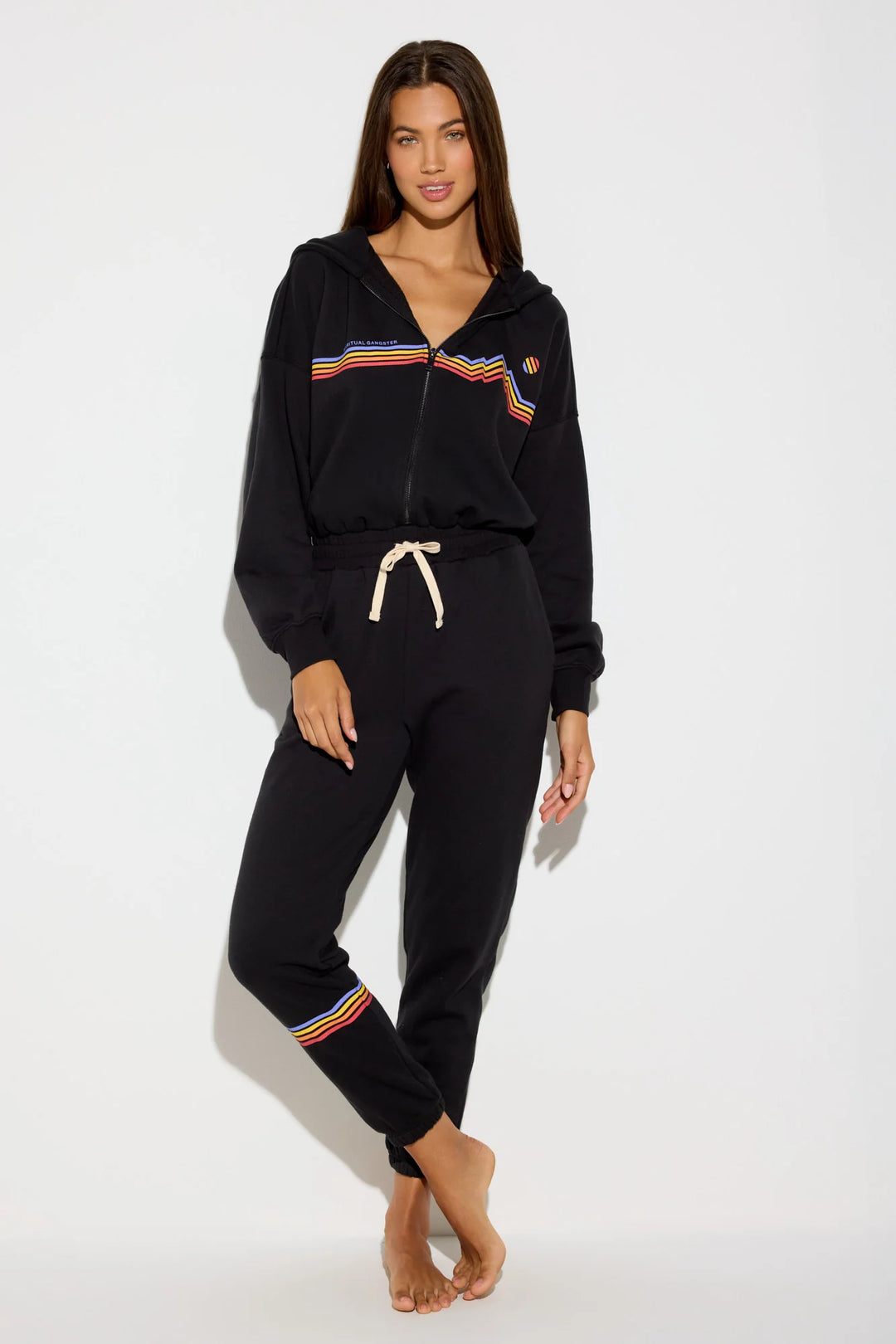 Spiritual Gangster Cali Stripe Apres Jumpsuit