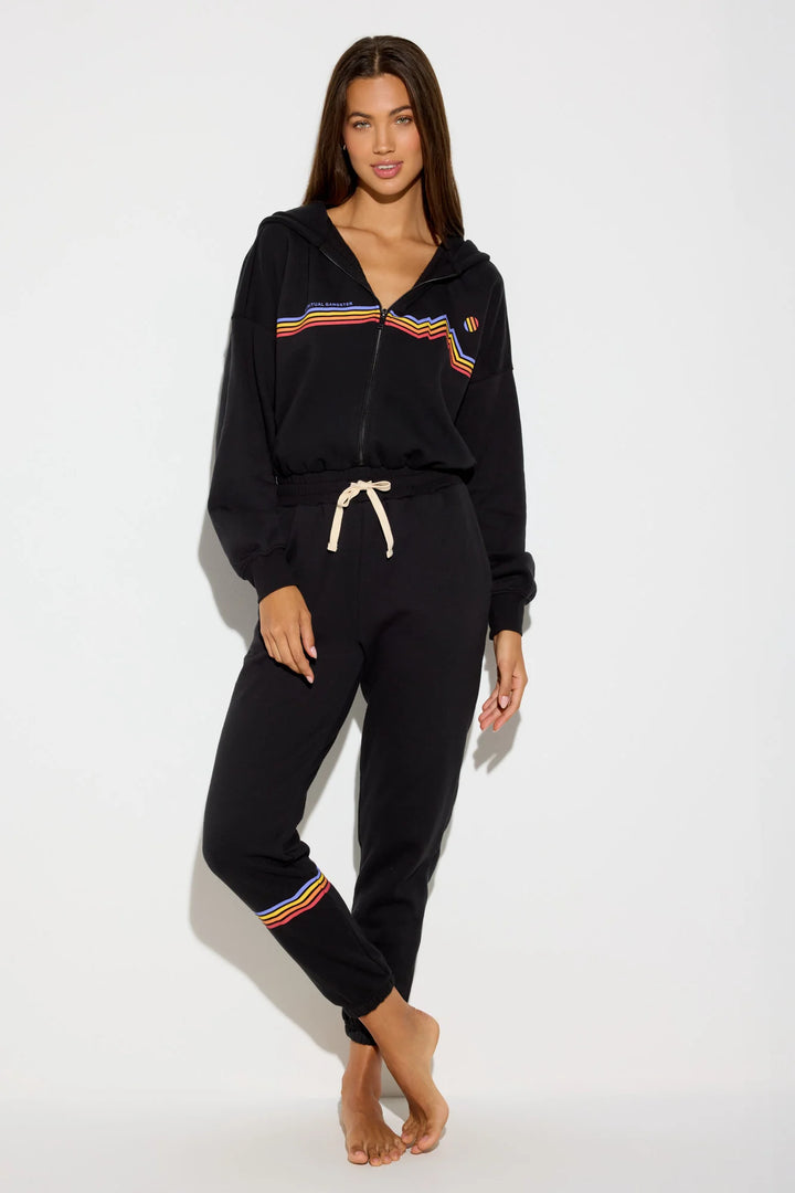 Spiritual Gangster Cali Stripe Apres Jumpsuit