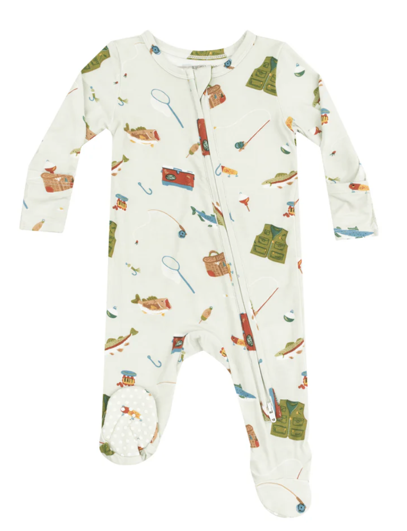 Angel Dear Fishing Things 2 Way Zipper Footie Skipper & Scout 