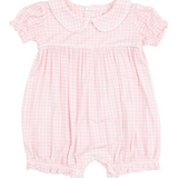 Angel Dear Mini Gingham Classic Puff Sleeve Baby Doll Bubble