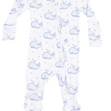 Angel Dear Bubbly Whale Ribbed 2 Way Zipper Footie