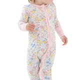 Angel Dear Viola Floral 2 Way Zipper Romper