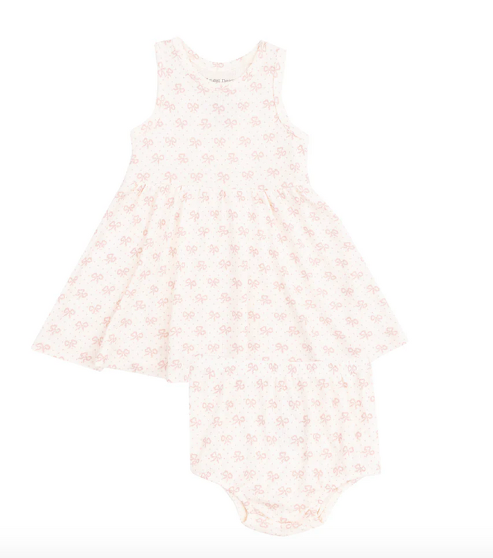 Angel Dear Vintage Mini Bows Tank Dress SET Skipper & Scout 