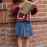 Rylee + Cru Pleated Denim Skirt