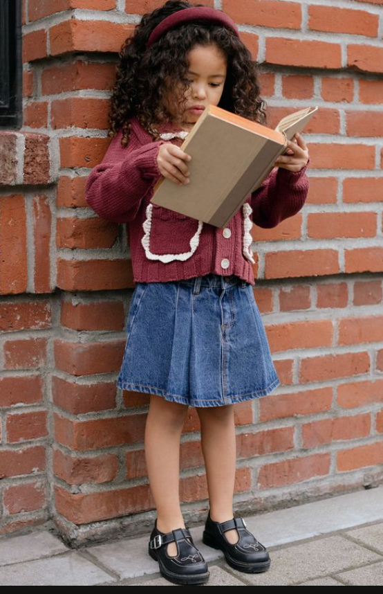 Rylee + Cru Pleated Denim Skirt Skipper & Scout 