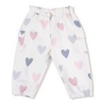 Angel Dear Hearts Ruffle Sweatshirt/Cargo Pant SET