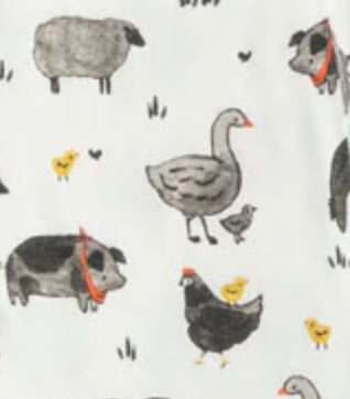 Angel Dear Farm Animal Party 2 Way Zip Footie Skipper & Scout 