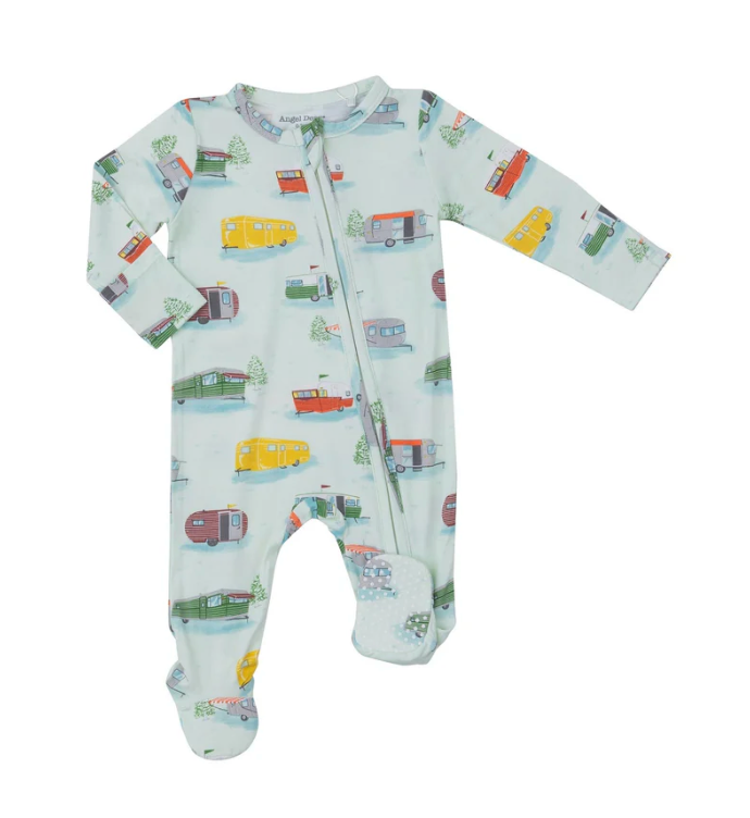 Angel Dear Vintage Campers 2 Way Zip Footie Skipper & Scout 