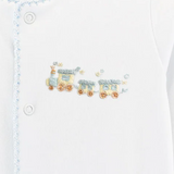 Baby Club Chic Little Train Footie w Crochet
