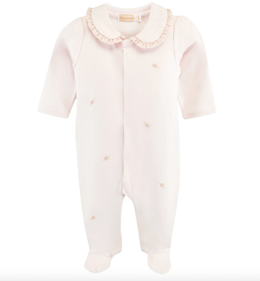 Baby Club Chic Collared Footie w Embroidery Skipper & Scout 
