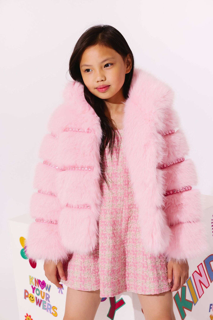 Lola & The Boys Gem Faux Fur Coat Skipper & Scout 