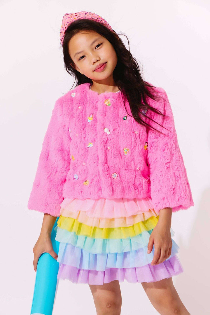 Lola & The Boys Cutie Charms Faux Fur Coat Skipper & Scout 