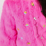 Lola & The Boys Cutie Charms Faux Fur Coat