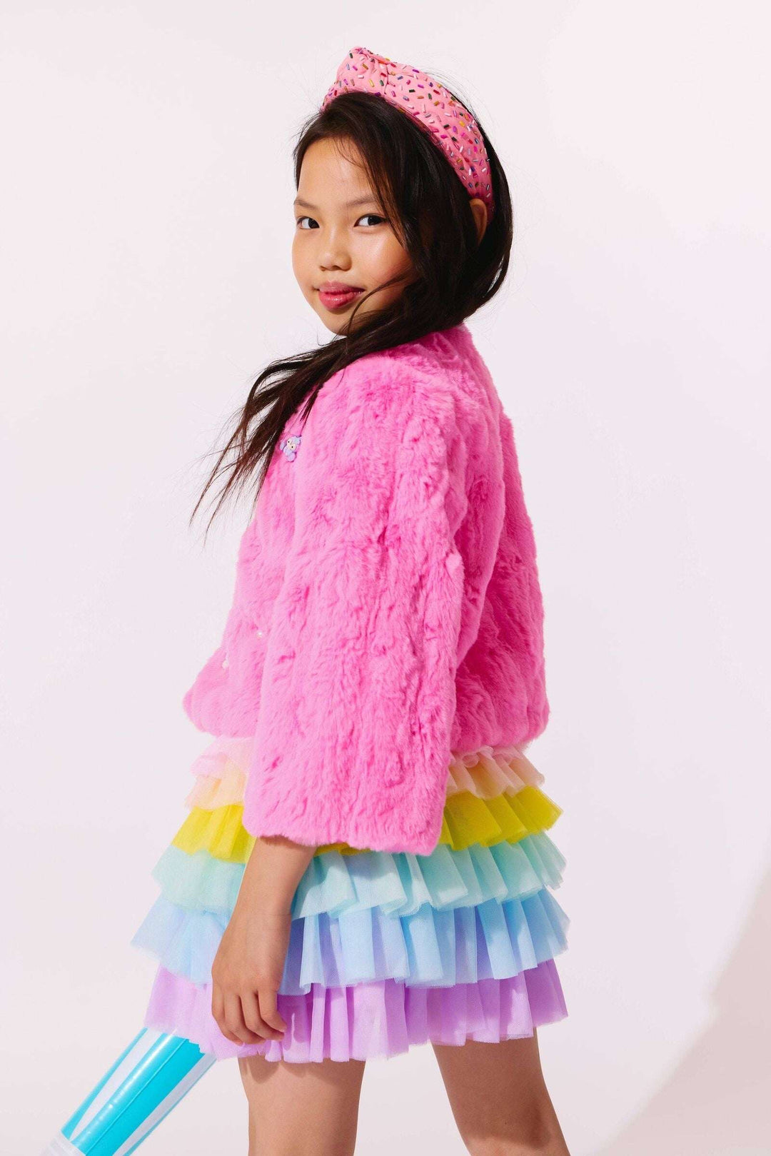 Lola & The Boys Cutie Charms Faux Fur Coat Skipper & Scout 