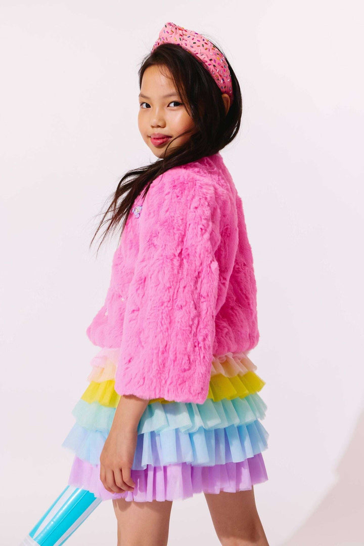 Lola & The Boys Cutie Charms Faux Fur Coat Skipper & Scout 