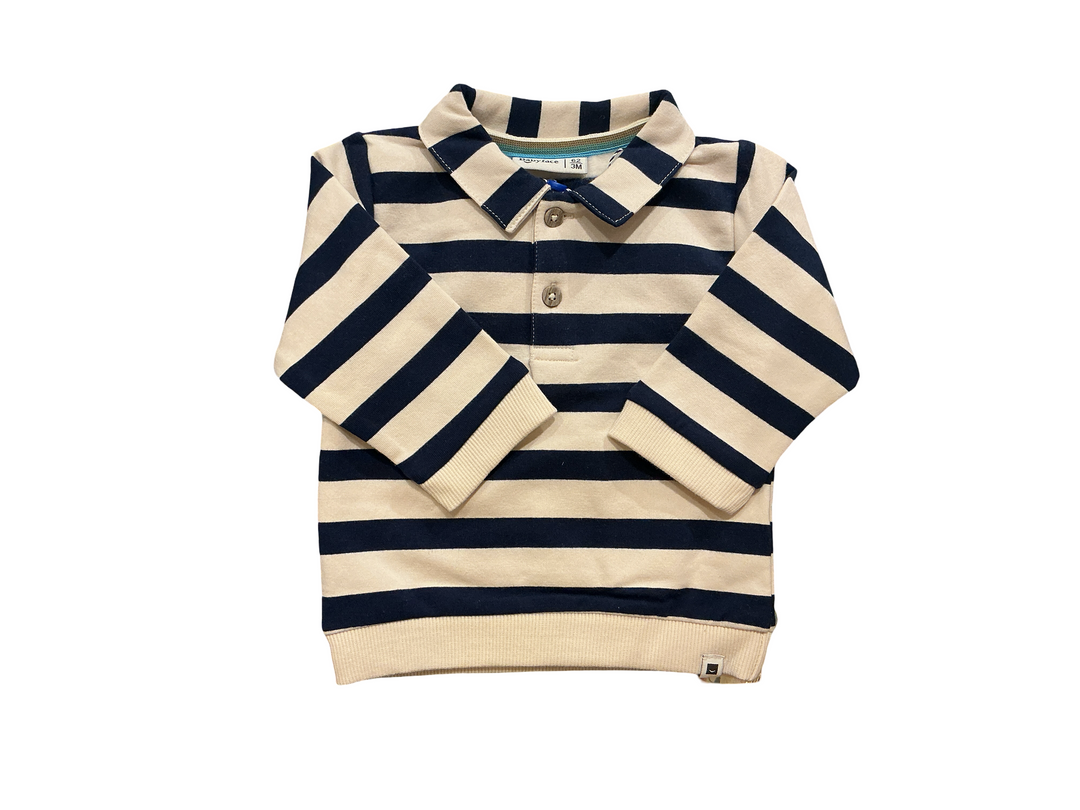 BabyFace Striped Collared Sweatshirt Skipper & Scout 