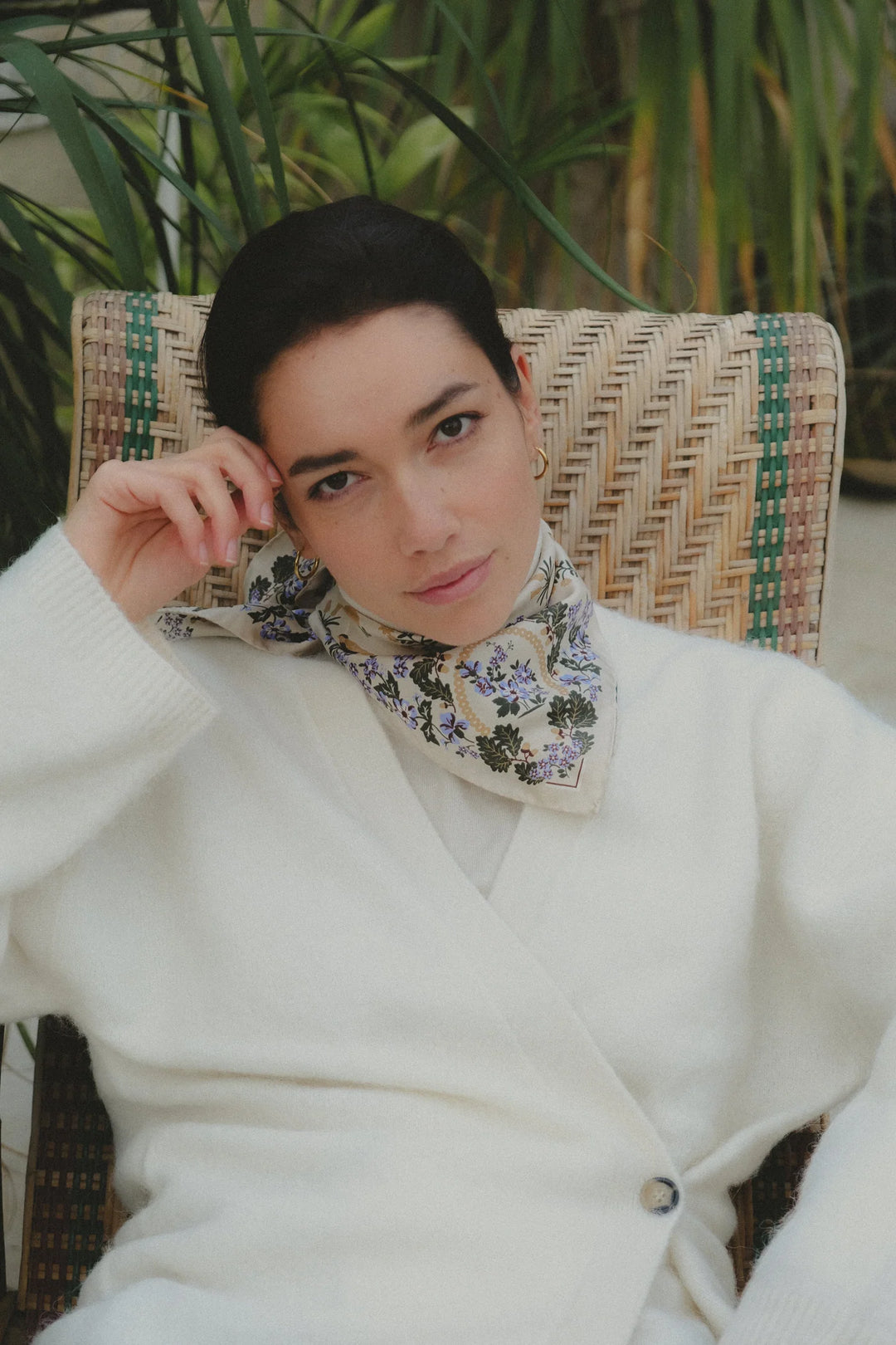 Maison Lecomte Flament Small Silk Bandana
