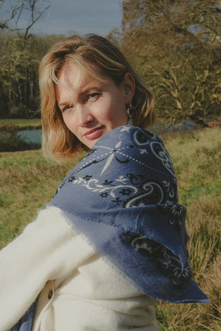 Maison Lecomte Flament Cashmere Scarf Bandana