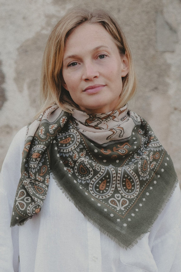 Maison Lecomte Flament Cashmere Scarf Bandana