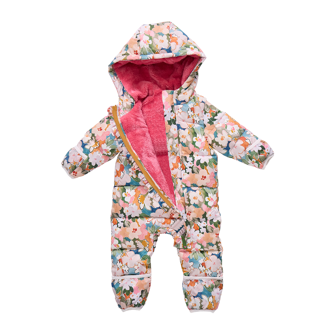 Pink Chicken Baby Girls Ruffle Snowsuit Skipper & Scout 