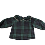 Snug Plaid Blouse w Collar