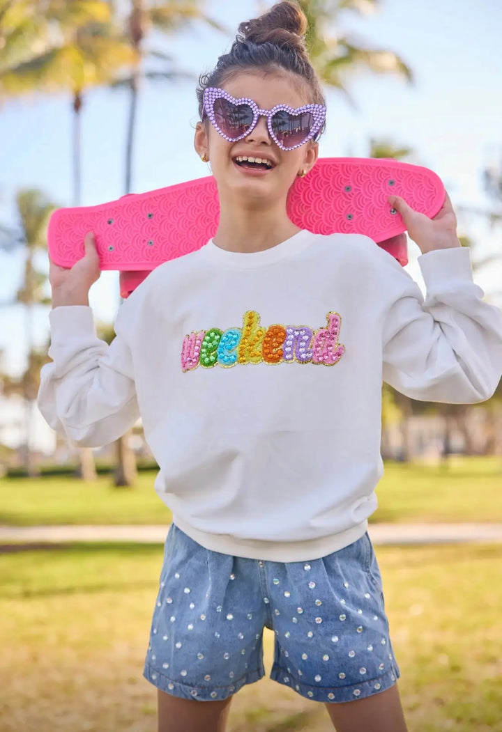 Lola & the Boys Crystal Weekend Sweatshirt Skipper & Scout 