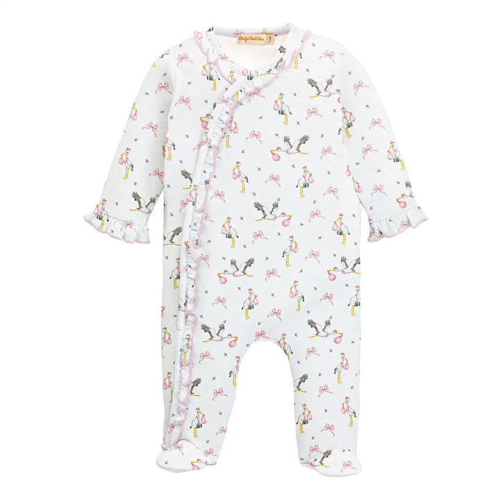 Baby Club Chic Welcome Baby Ruffle Footie Skipper & Scout 