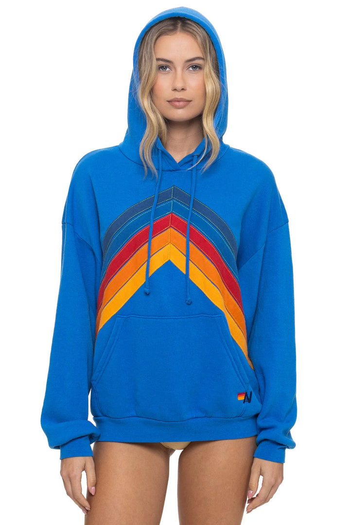 Aviator Nation Mountain Stitch Chevron Pullover Hoodie Relaxed