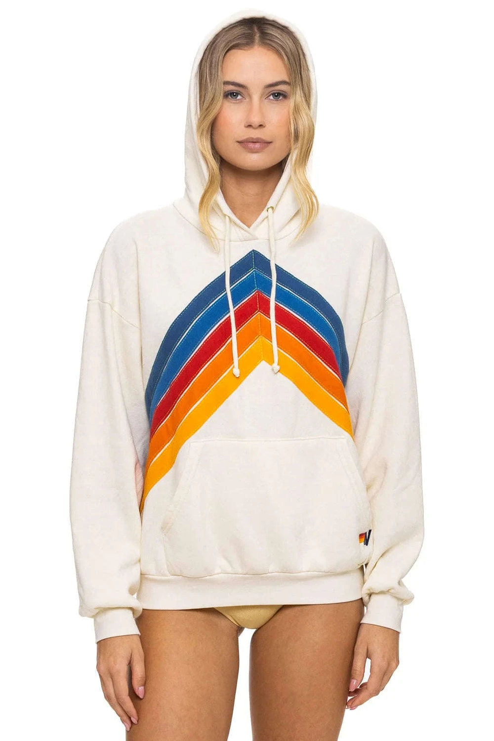 Aviator Nation Mountain Stitch Chevron Pullover Hoodie Relaxed Skipper & Scout 