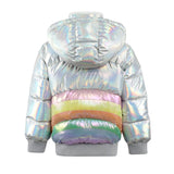 Lola & The Boys Hologram Rainbow Puffer