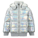 Lola & The Boys Hologram Rainbow Puffer
