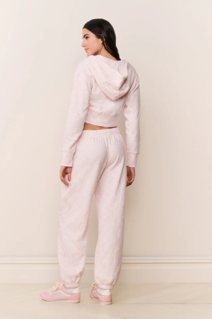 Love Shack Fancy Lillia Chantilly Bow Print Sweatpant