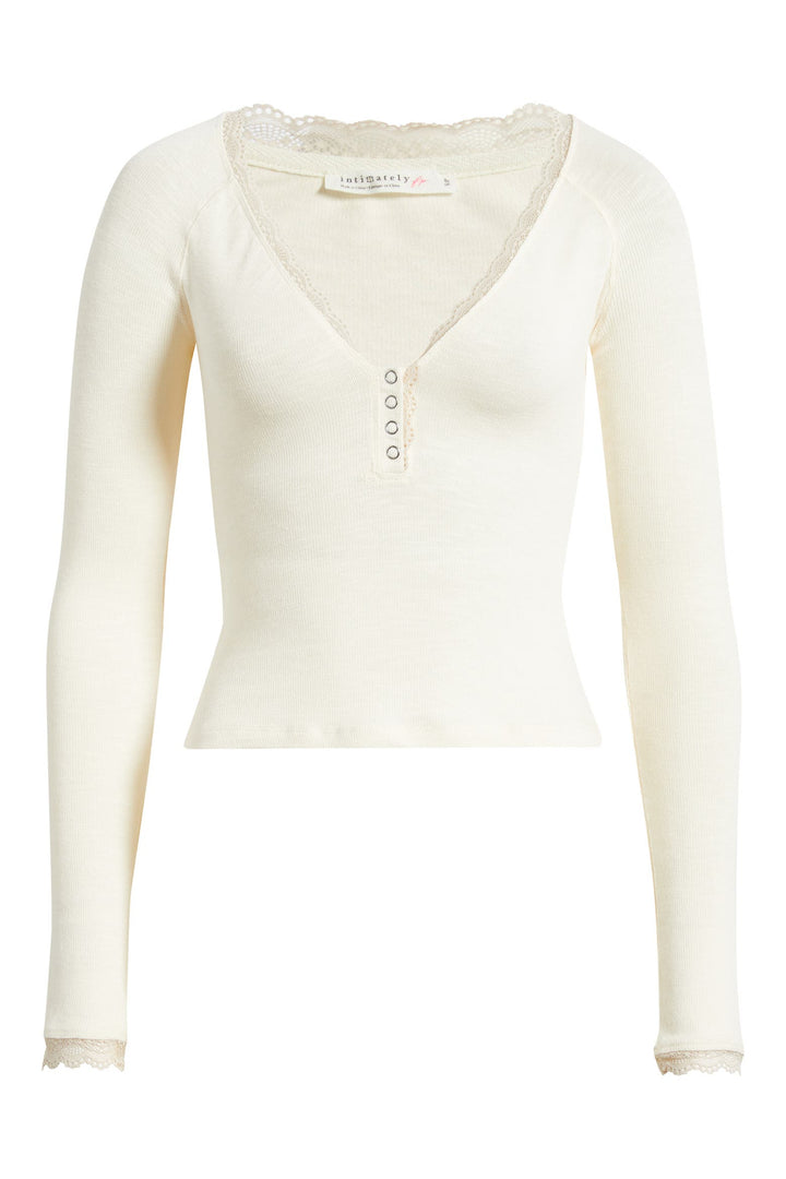 Free People A Little Bit Layering Top - Toasted Eggnog