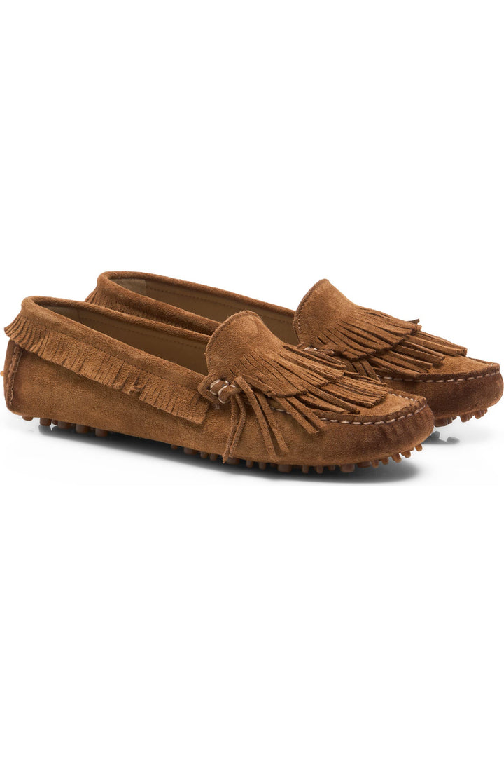 Free People Freddie Fringe Suede Driving Shoe