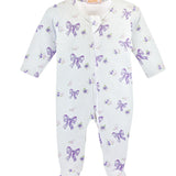 Baby Club Chic Bows Printed Zip Footie