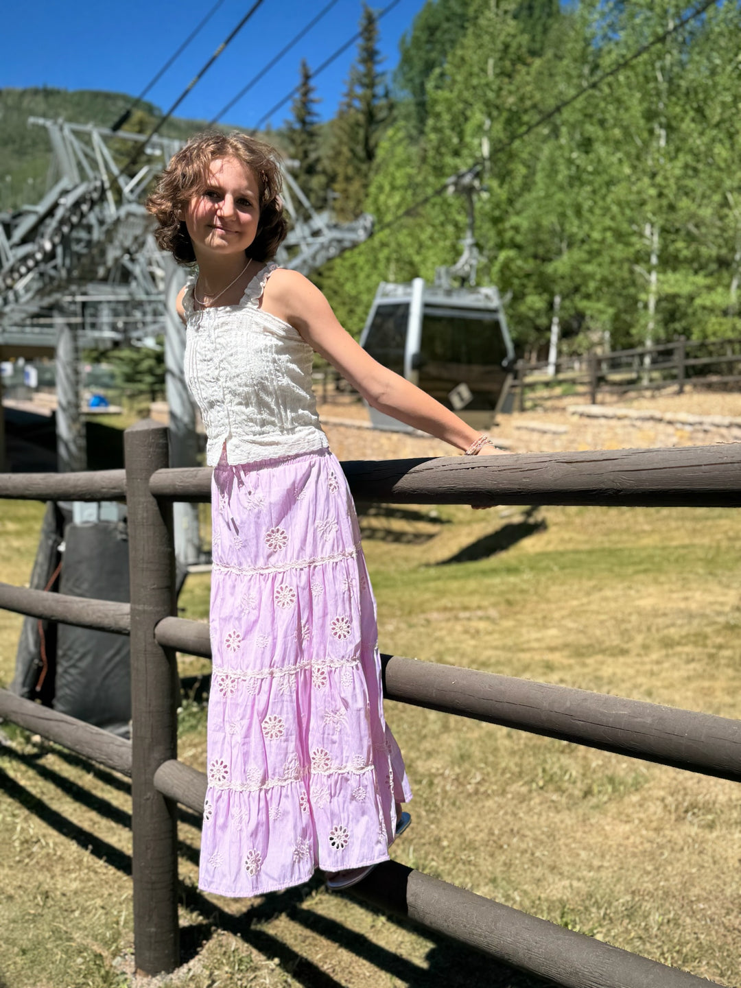FBZ Floral Tiered Maxi Skirt