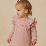 Quincy Mae LS Flutter Dress