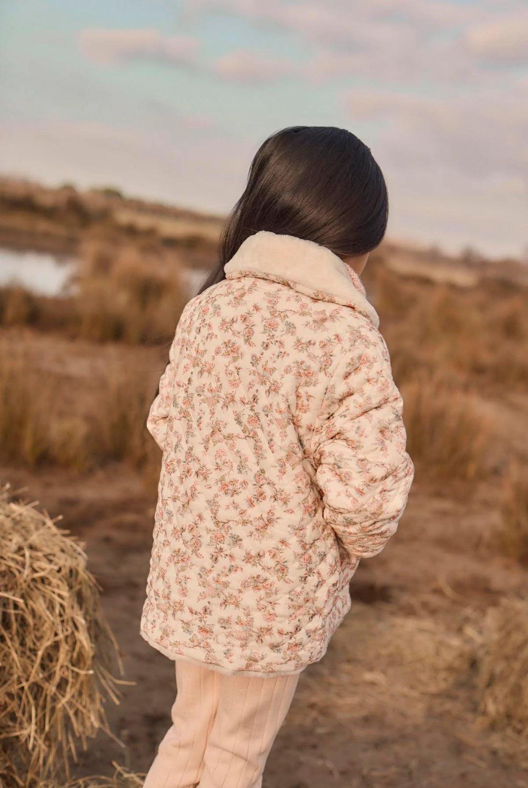 Louise Misha Dalila Reversible Printed Corduroy Coat