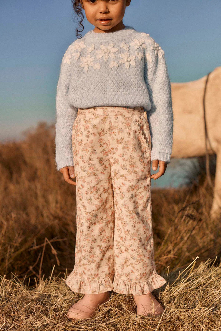 Louise Misha Florali Printed Corduroy Pants