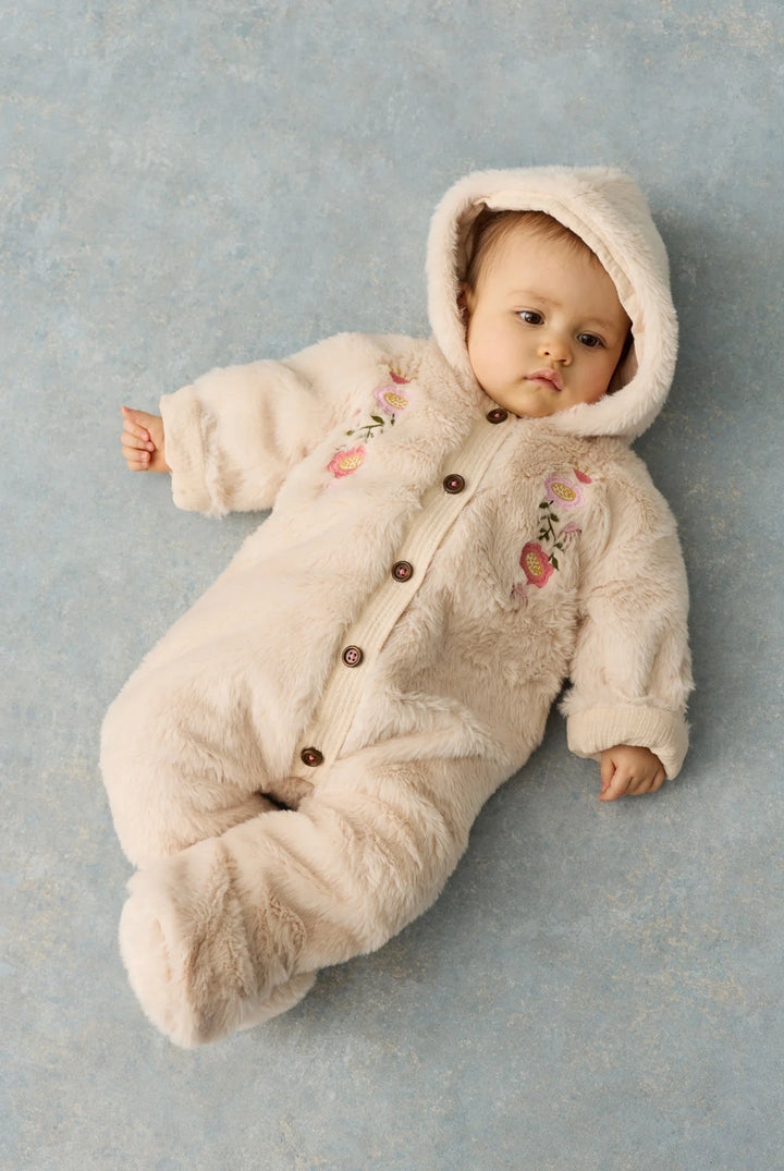 Louise Misha Pilot Faux Fur Jumpsuit