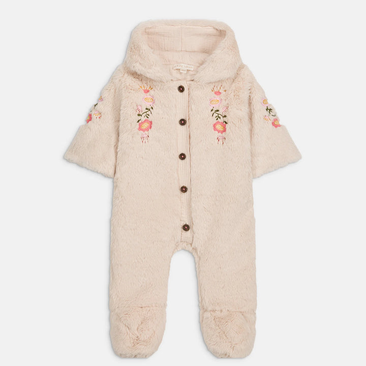 Louise Misha Pilot Faux Fur Jumpsuit