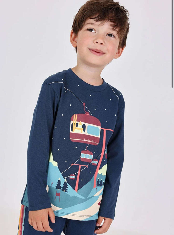 Boboli Red Gondola LS Tee Skipper & Scout 