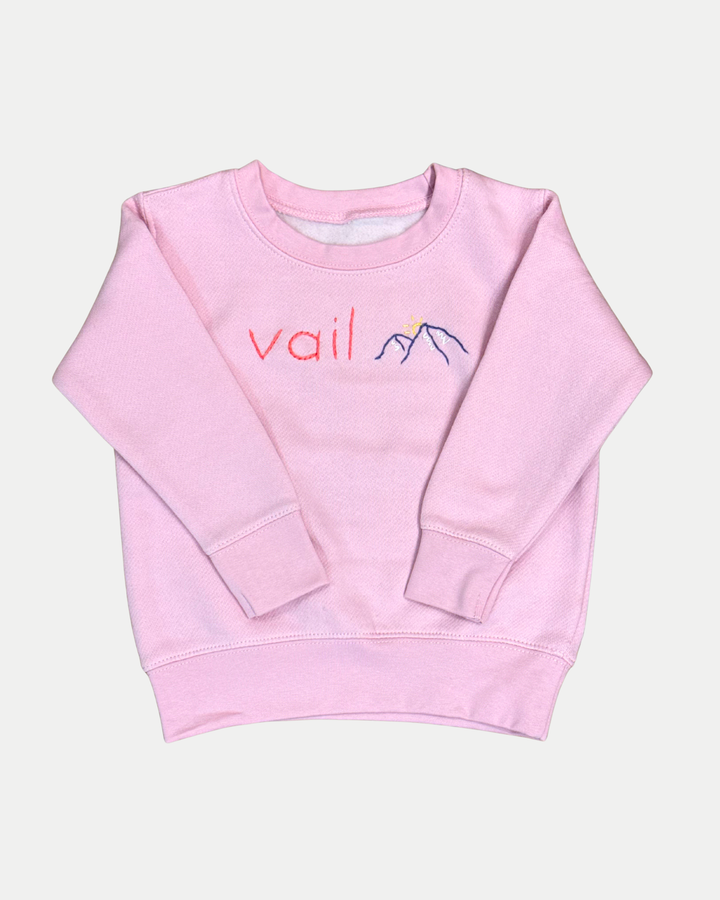 Sweet Olive Vail Mountains Embroidered Sweatshirt